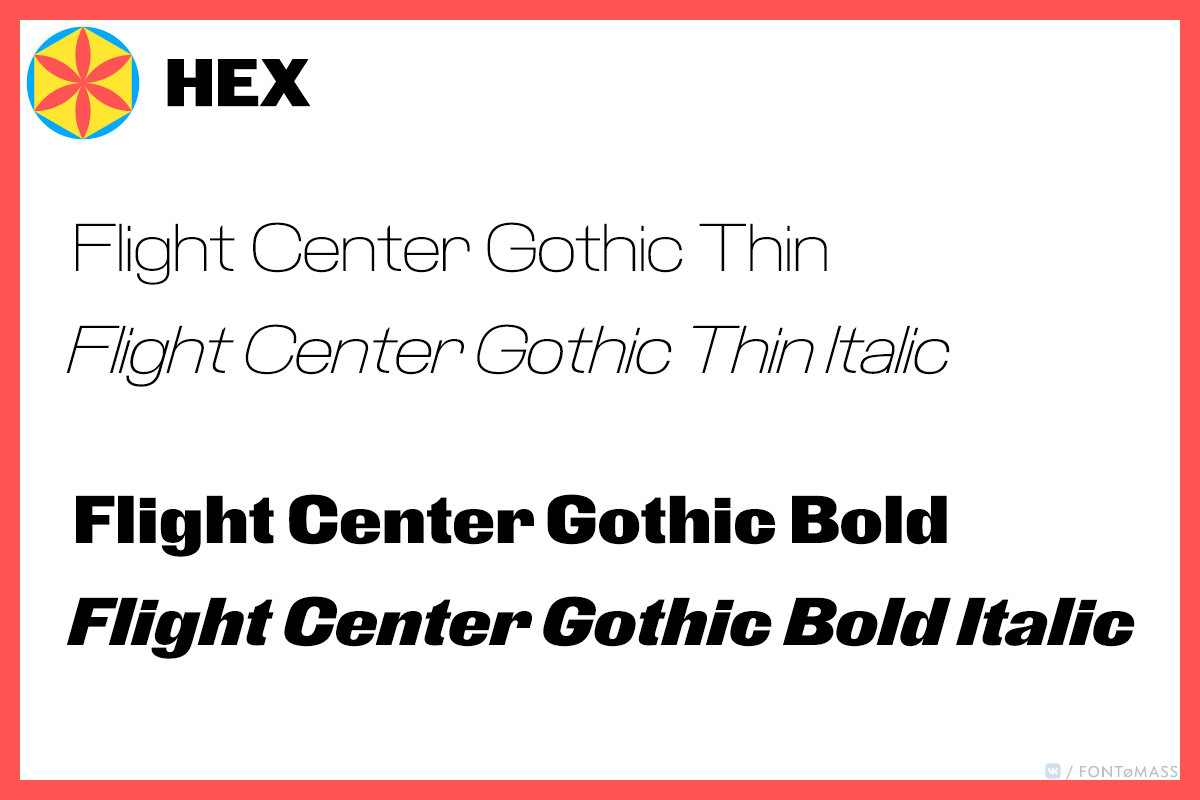 Flight Center Gothic Font preview